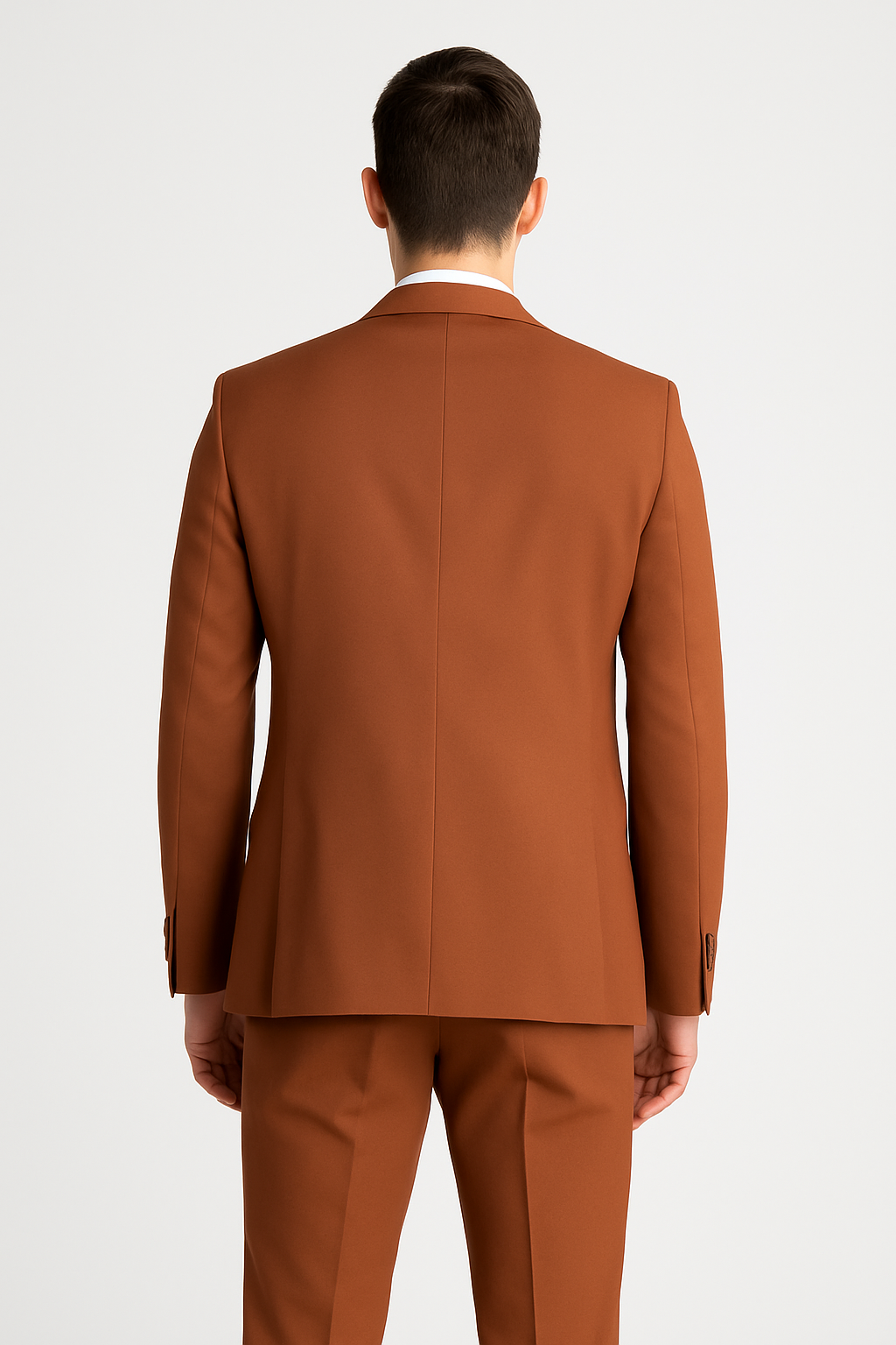 Party Wear Three Piece Suit Bronze For Men