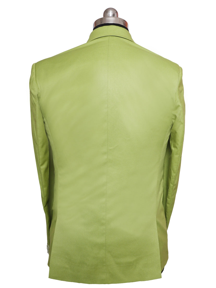 Viscose Stretch Parrot Green Men Blazer