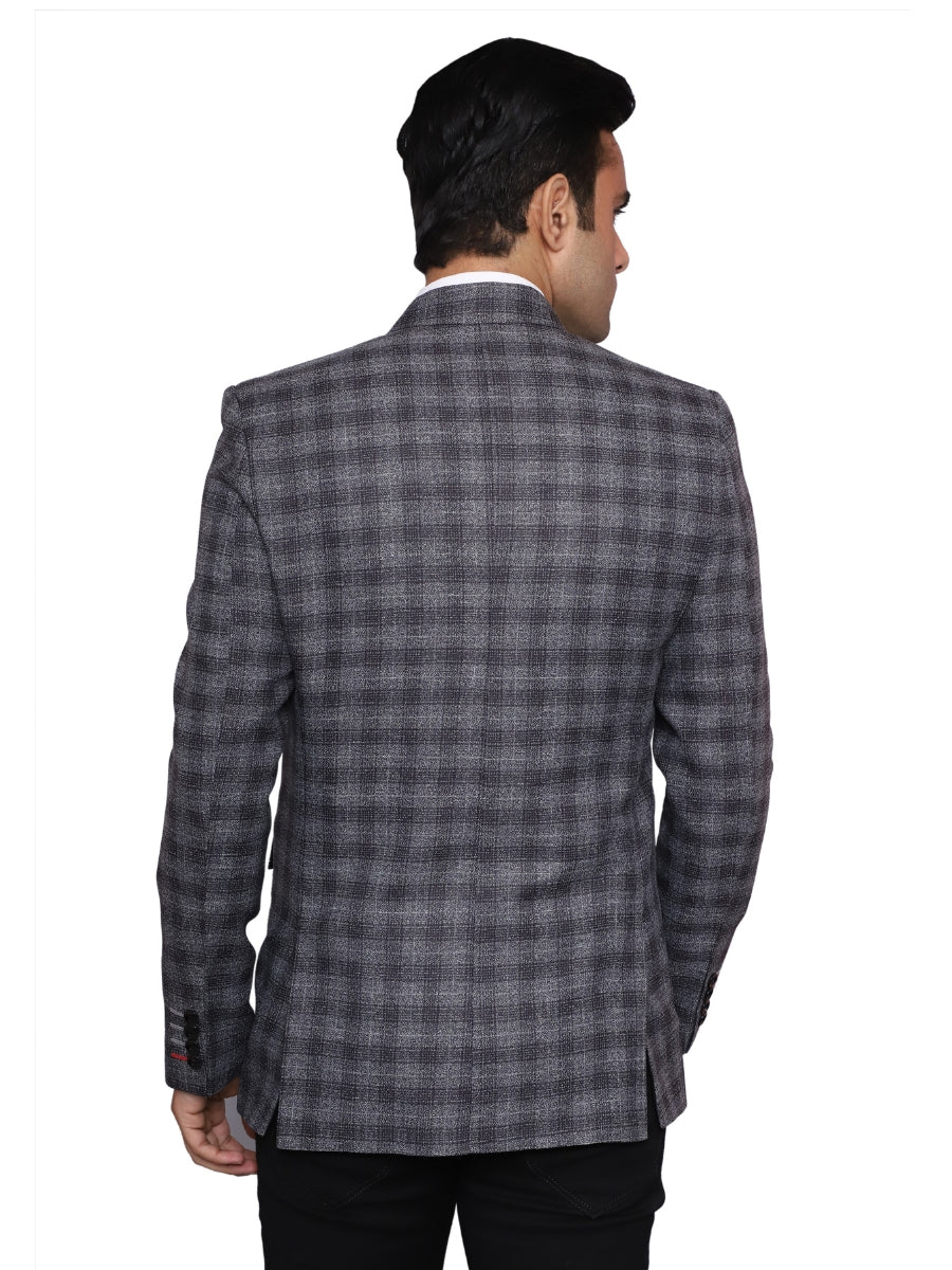 Check Blazer Grey Men Blazer