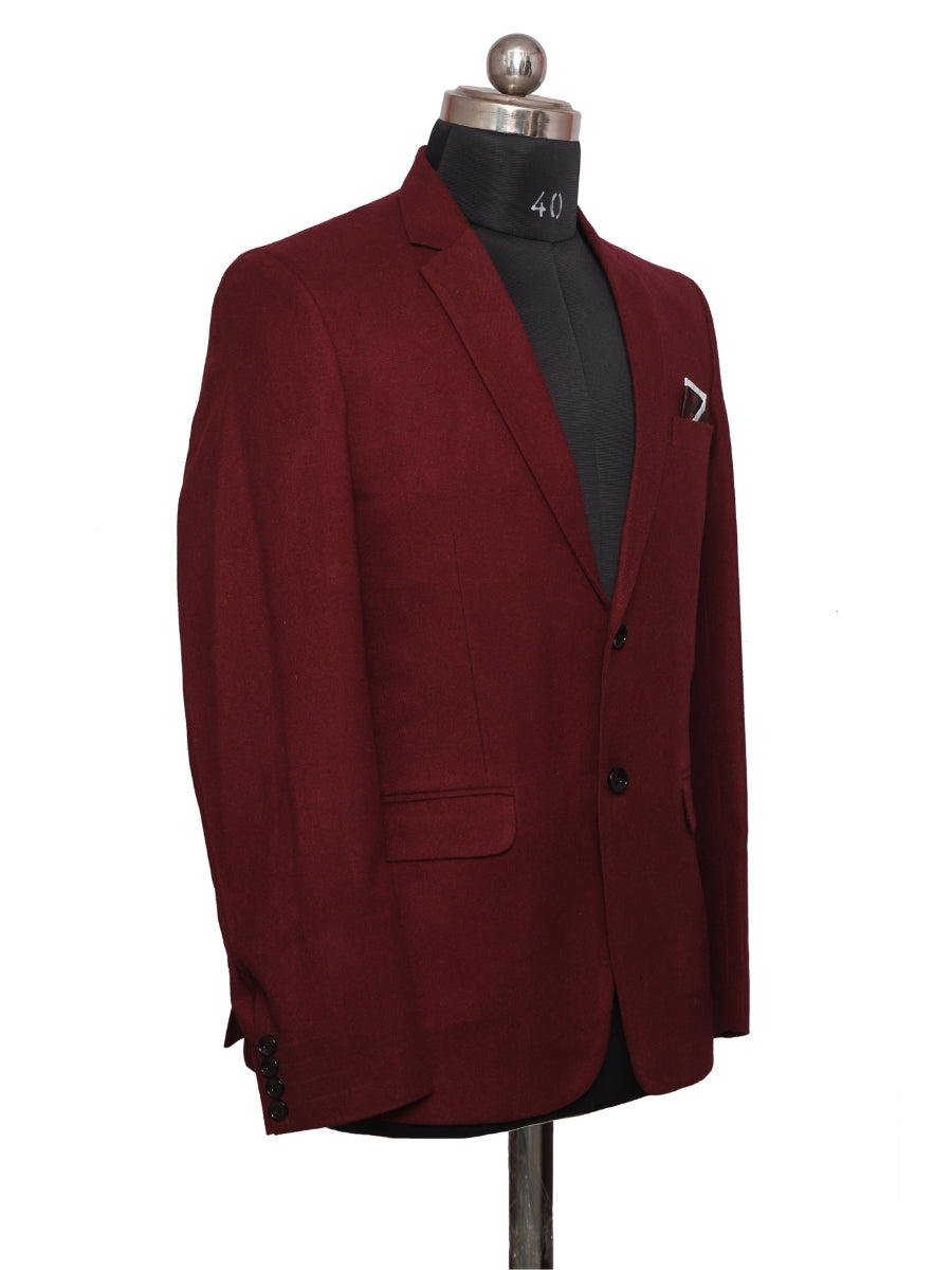 Tweed Blazers Maroon for Men