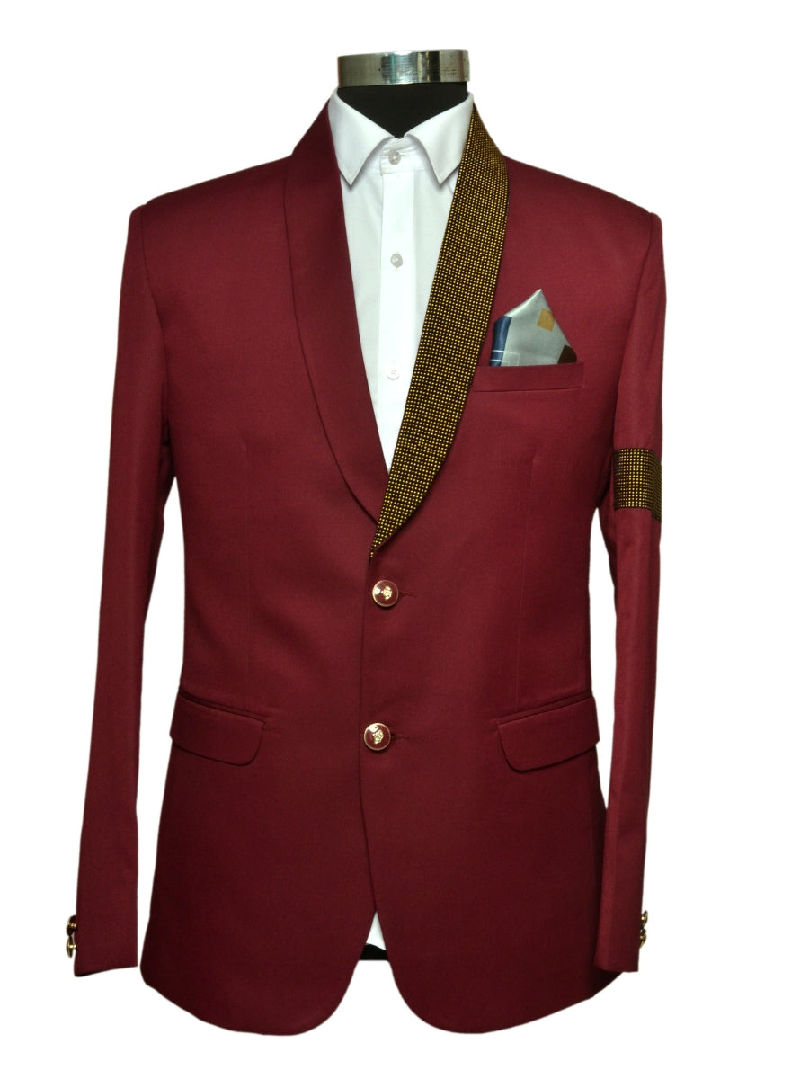 Smart Fit Smart Looks Two Piece Suit Maroon For Men