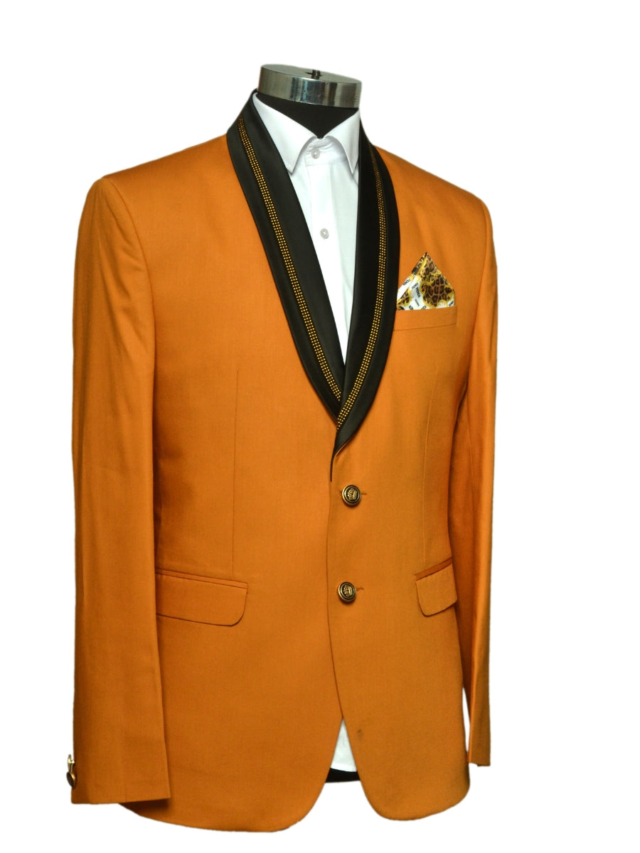 Smart Fit Smart Looks Two Piece Suit Orange For Men