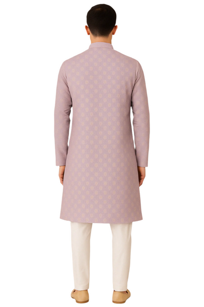 Lavender Printed Festive Kurta