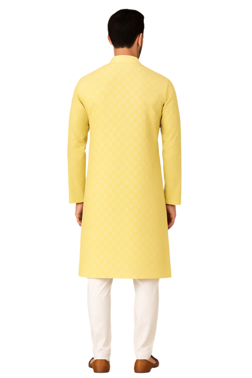 Bright Yellow Printed Festive Kurta