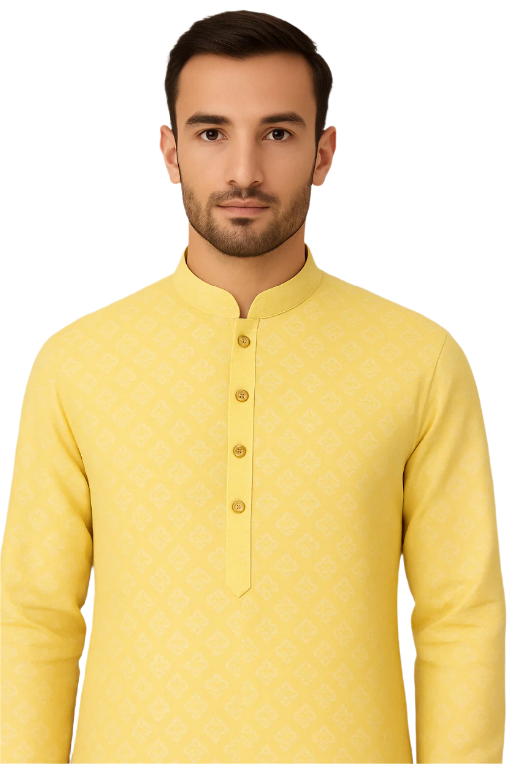 Bright Yellow Printed Festive Kurta