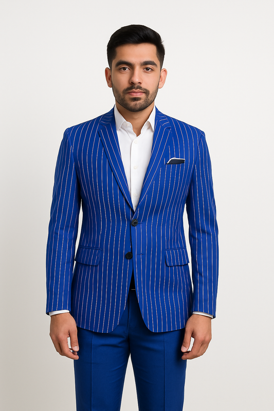 Tweed Blazers Blue for Men