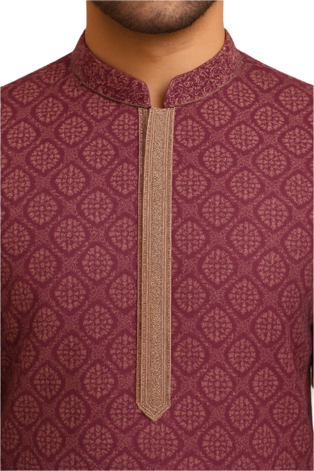 Elegant Purple Jacquard Kurta