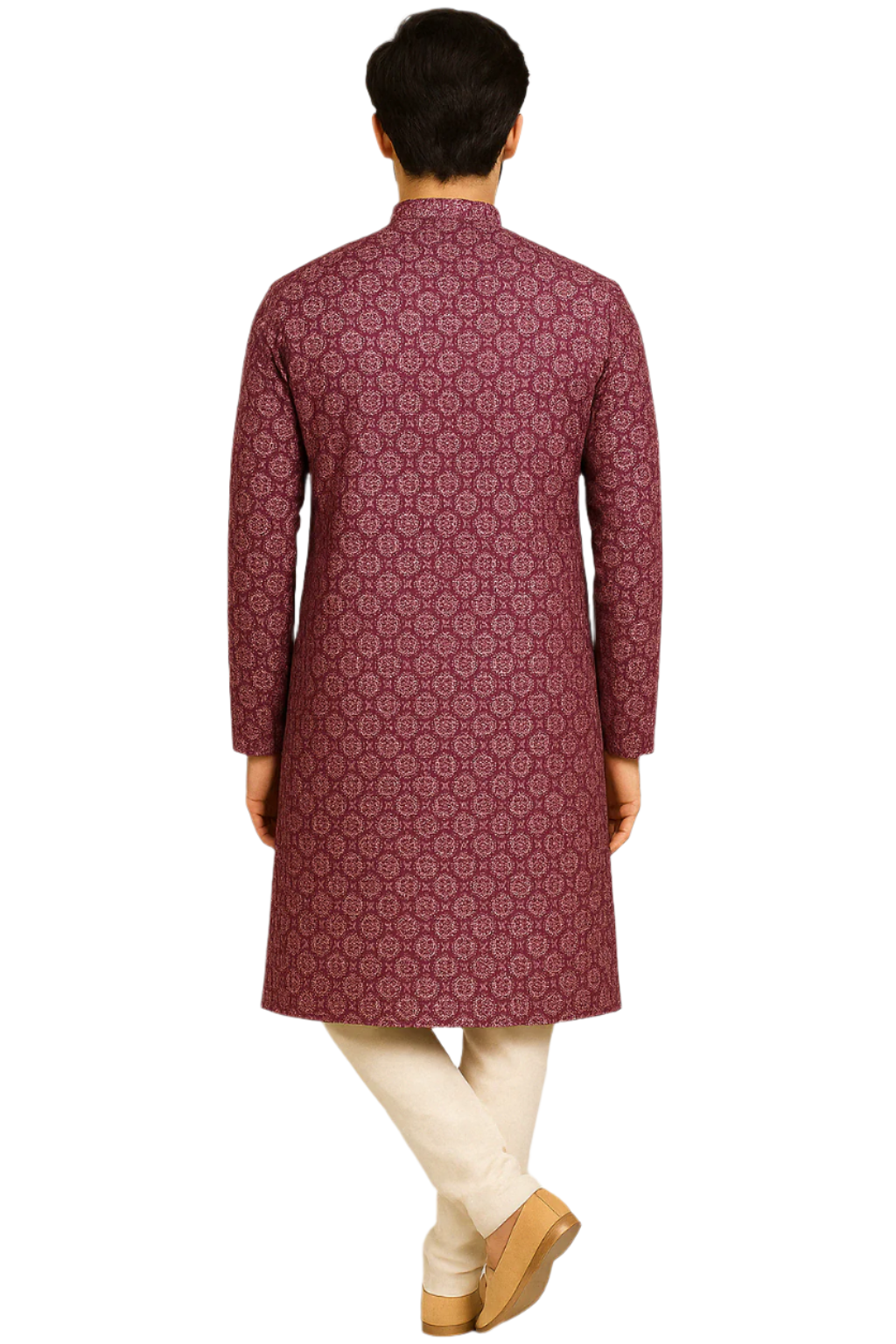 Elegant Purple Jacquard Kurta