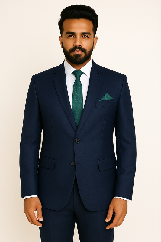 Two Piece Royal Blue TR Viscose Fabric
