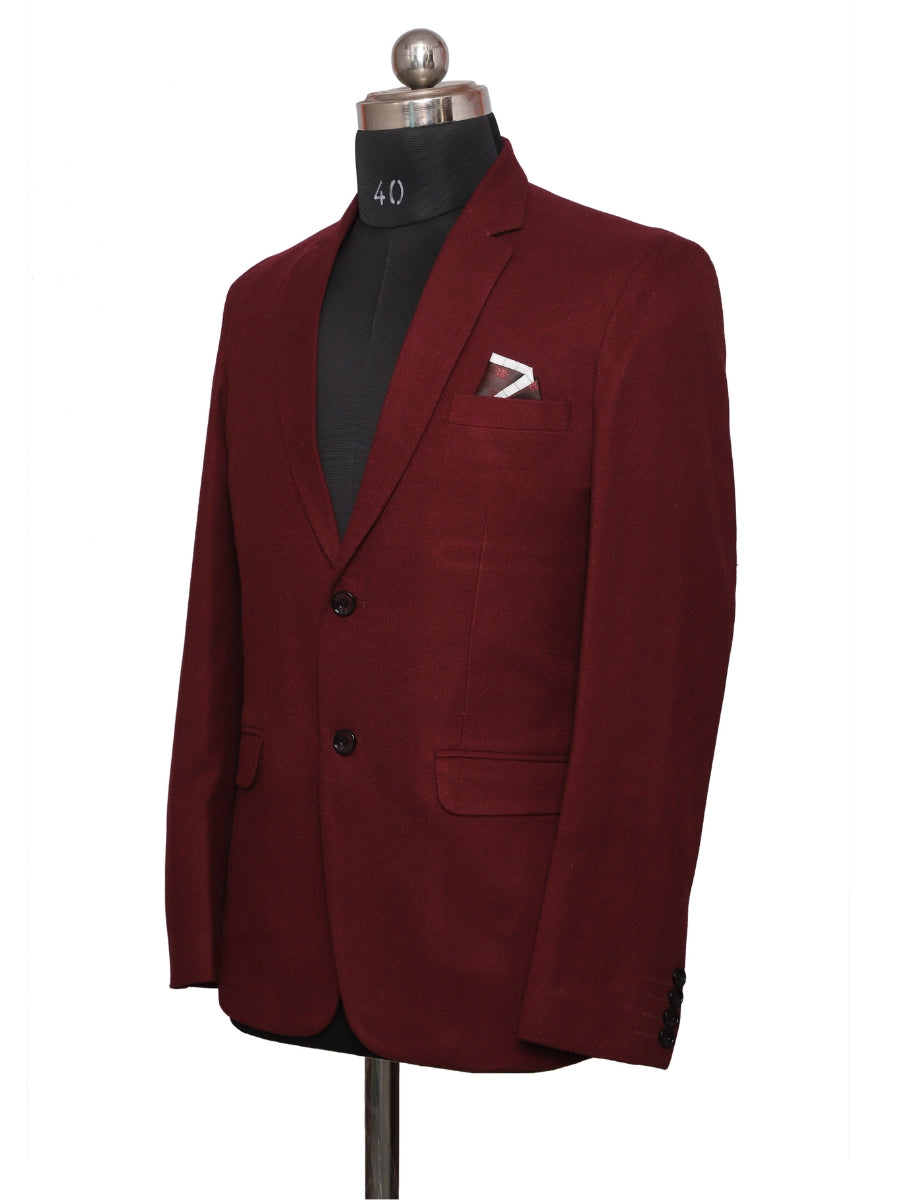 Tweed Blazers Maroon for Men